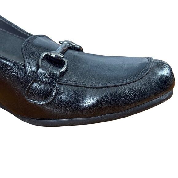 A2 Aerosoles Heelrest Love Spell Black Horse Bit Wedge Loafers Slip On Shoes 8.5 - Picture 2 of 16